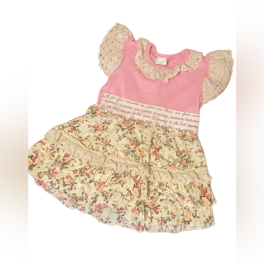 Toddler Boutique dress size 3t floral lace girls